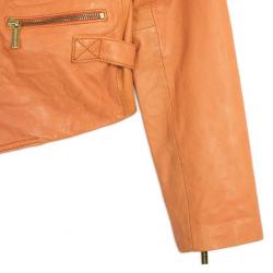 MICHAEL Michael Kors Orange Leather Jacket M