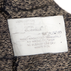 Pre Owned Missoni Beige & Navy Chevron Knit Polo T Shirt L