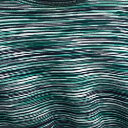 Pre Owned Missoni Green Striped Cotton Round Neck T Shirt L
