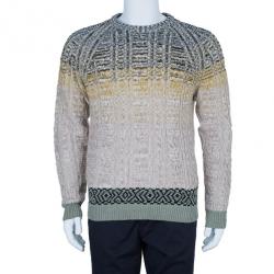 Pre Owned Missoni Men's Cable Knit Degrade Sweater M