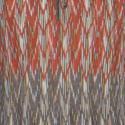 مملوكة مسبقًا قميص ميزوني متعدد الألوان رقبة ضيقة مغزول للرجال L