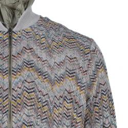 Pre Owned Missoni Men's Multicolor Knit Bomber Jacket L