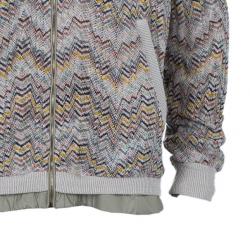Pre Owned Missoni Men's Multicolor Knit Bomber Jacket L