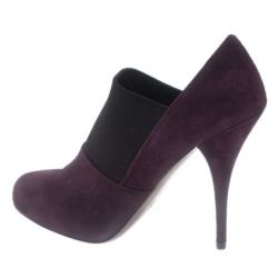 مملوكة مسبقًا Miu Miu Purple Suede Ankle Booties Size 38