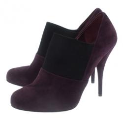 مملوكة مسبقًا Miu Miu Purple Suede Ankle Booties Size 38