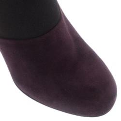 مملوكة مسبقًا Miu Miu Purple Suede Ankle Booties Size 38