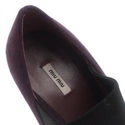 مملوكة مسبقًا Miu Miu Purple Suede Ankle Booties Size 38