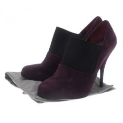 مملوكة مسبقًا Miu Miu Purple Suede Ankle Booties Size 38