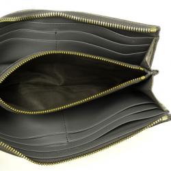 Pre Owned Miu Miu St. Coco Lux Crocodile Embossed Leather Ziparound Wallet