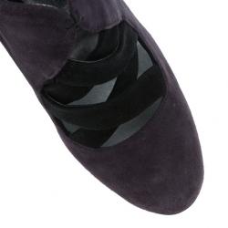 Pre Owned Miu Miu Purple Suede Ankle Booties Size 36.5