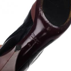 Pre Owned Miu Miu Black Leather Knee Boots Size 40