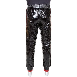 Pre Owned Moncler X Palm Angels Black Synthetic Logo Accented Joggers M