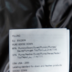 Pre Owned Moncler X Palm Angels Red & Black Synthetic Goose Down Filled Puffer Jacket S