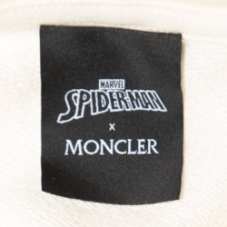 Pre Owned Moncler X Marvel White Cotton Spiderman Hooded Sweatshirt M