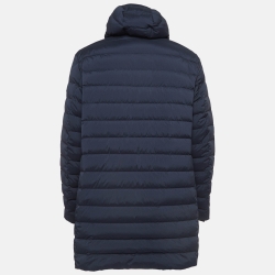 Moncler Navy Blue Synthetic Puffer Parka Jacket XL