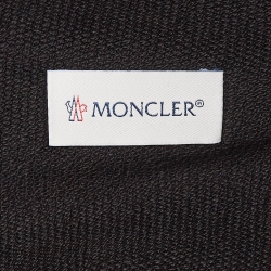 Pre Owned Moncler Black Cotton Knit Sweat Pants S