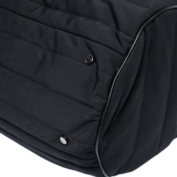 Moncler Black Neoprene and Leather Duffel Bag