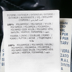 Pre Owned Moncler Longue Saison Blue Nylon Down Jacket L