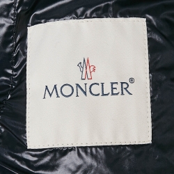 Pre Owned Moncler Longue Saison Blue Nylon Down Jacket L