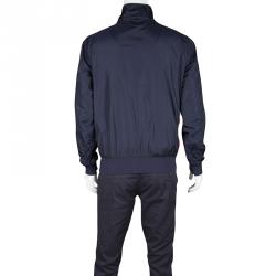 Moncler Navy Blue Contrast Trim Zip Front Darlan Windbreaker Jacket XL