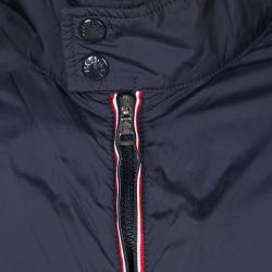 Moncler Navy Blue Contrast Trim Zip Front Darlan Windbreaker Jacket XL
