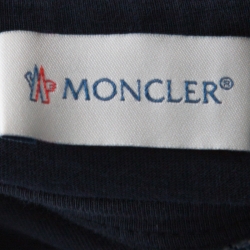 Moncler Navy Blue Hand Painted Flag Print Cotton T-Shirt M