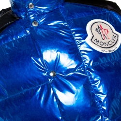 Pre Owned Moncler Genius Metallic Blue Palm Angels Quilted Down Vest M