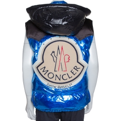 Pre Owned Moncler Genius Metallic Blue Palm Angels Quilted Down Vest M