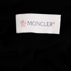 Pre Owned Moncler X Palm Angels Black Logo Print Cotton Long Sleeve T-Shirt M