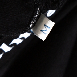 Pre Owned Moncler X Palm Angels Black Logo Print Cotton Long Sleeve T-Shirt M