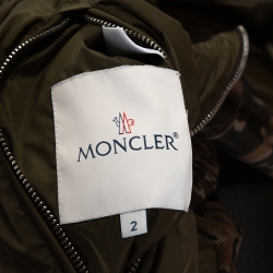 Moncler Olive Green Nylon Reversible Gobert Jacket M