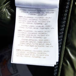 Pre Owned Moncler Olive Green Quilted Synthetic Hooded Montbeliard Jacket XL