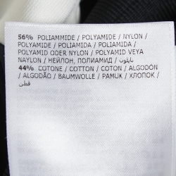 Moncler Black & White Jersey Logo Stripe Detail Bomber Jacket L