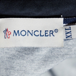Pre Owned Moncler Grey Cotton Knit Long Sleeve T-Shirt XXL