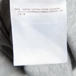 Pre Owned Moncler Grey Cotton Knit Long Sleeve T-Shirt XXL