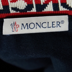 Pre Owned Moncler Navy Blue Cotton Knit Crewneck T-Shirt 2XL