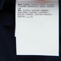 Pre Owned Moncler Navy Blue Cotton Knit Crewneck T-Shirt 2XL