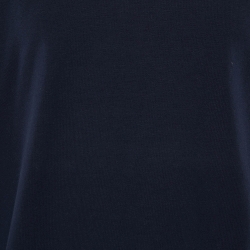 Pre Owned Moncler Navy Blue Cotton Knit Crewneck T-Shirt 2XL