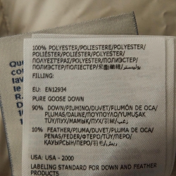 Pre Owned Moncler Beige Cashmere Logo-Patch Puffer Jacket XXL