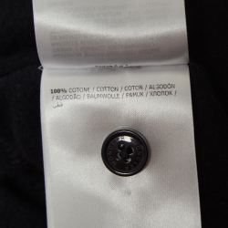 Pre Owned Moncler Navy Blue Side Striped Cotton Sweatpants M