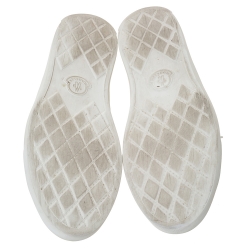Moncler White Leather Low Top Sneakers Size 45