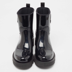Moncler Black Rubber Rain Boots Size 40