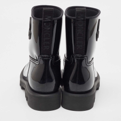 Moncler Black Rubber Rain Boots Size 40
