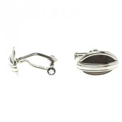 Pre Owned Montblanc L'Aubrac Wood Inlay Stainless Steel Cufflinks