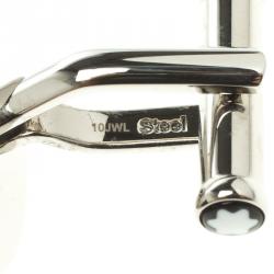 Pre Owned Montblanc L'Aubrac Wood Inlay Stainless Steel Cufflinks