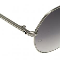 Montblanc Black/Silver MB504T Aviator Sunglasses