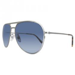 Mont Blanc Shiny Light Ruthenium/Blue MB546SF Aviator Sunglasses