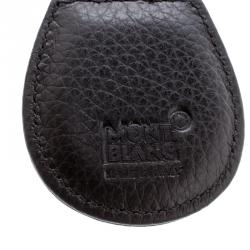 Pre Owned Montblanc Black Soft Leather Meisterstuck Key Fob