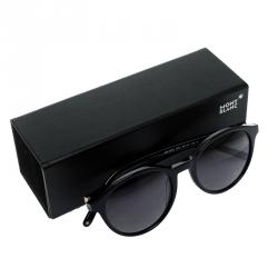 Montblanc Black MB505S Round Sunglasses 