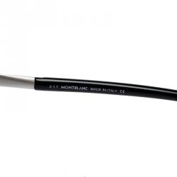Montblanc Black/Silver MB 504T Aviator Sunglasses